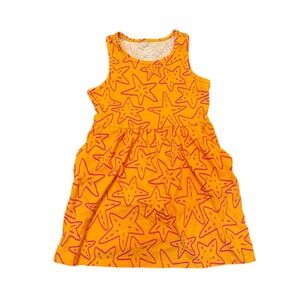 Wonder Nation Orange Starfish Print Tank Dress Girls‎ Size 4-5